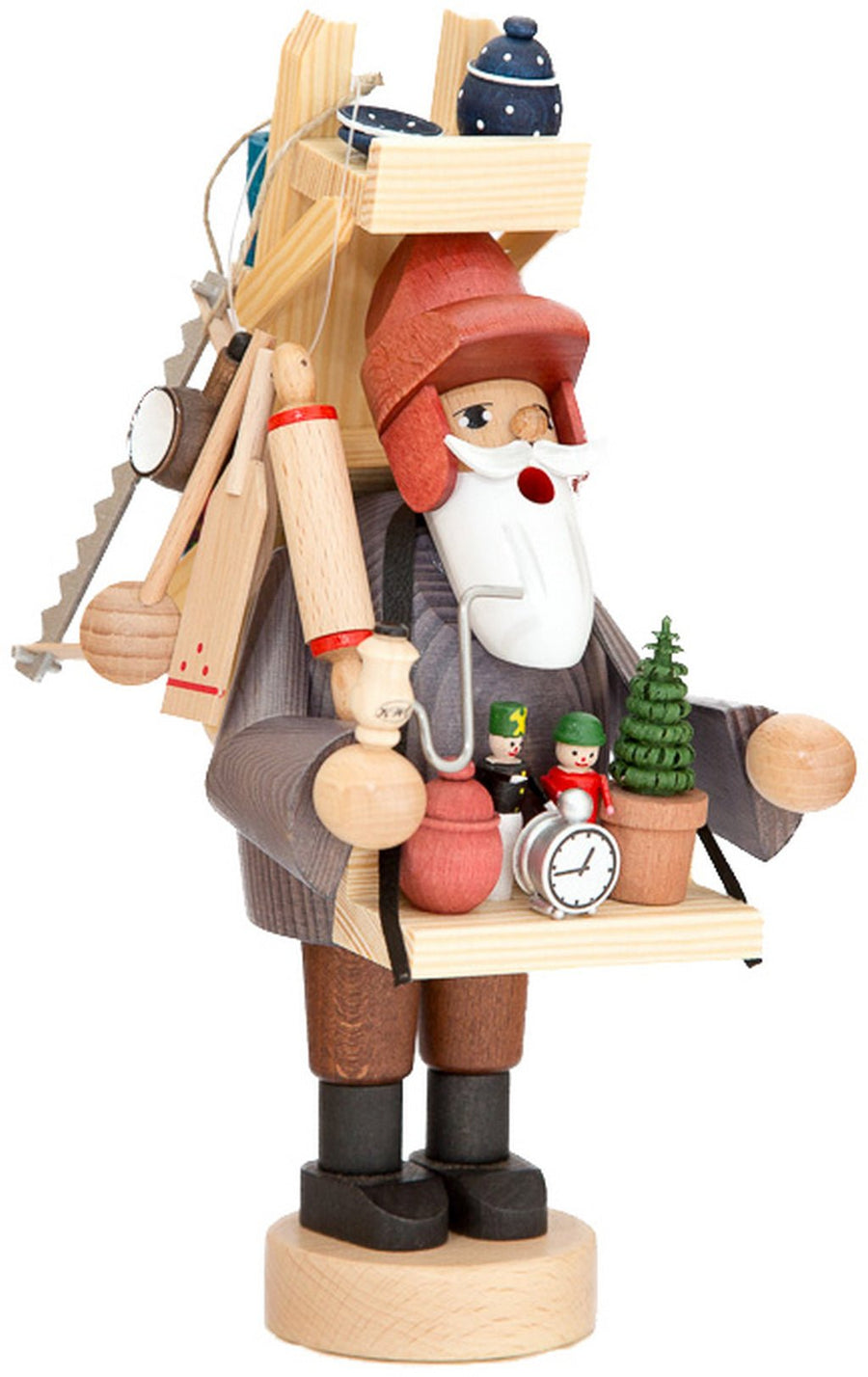 KWO - A21066 - KWO Holzfigur - Räuchermann Hausierer, Holzkunst, Höhe 23cm