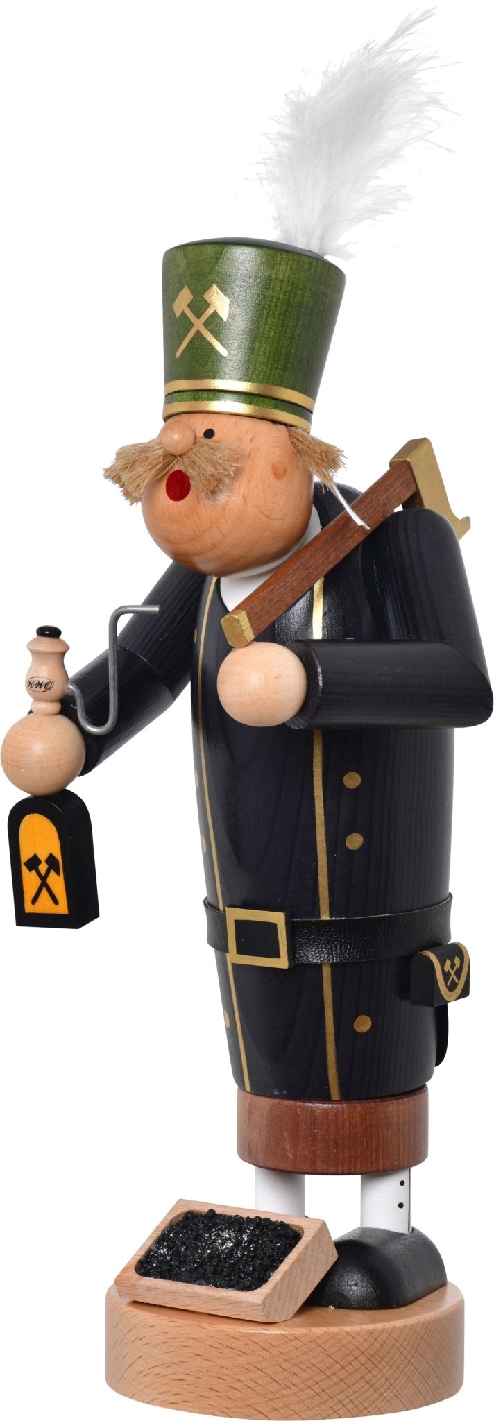 KWO - A21746 - KWO - Räuchermann Bergmann, Holzkunst, 30cm