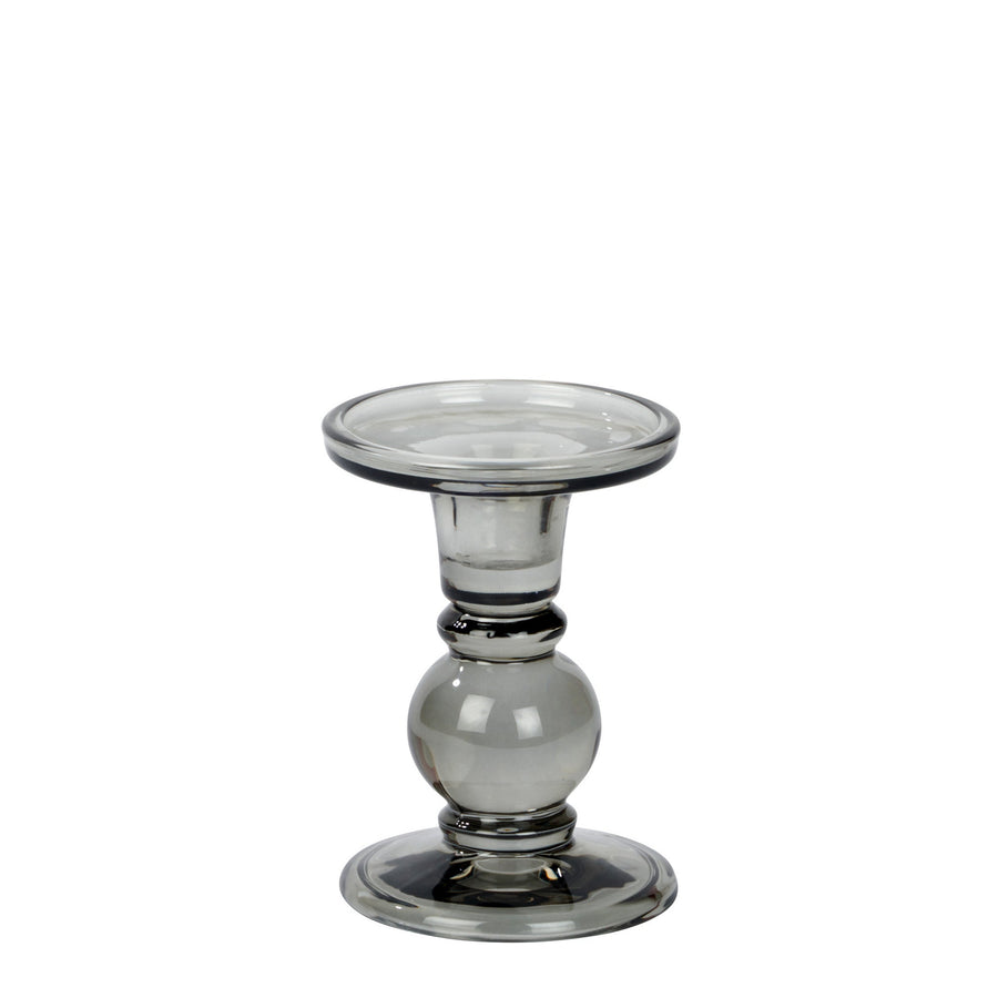 LAM - 18043 - Lambert - Andratx Leuchter - Kerzenhalter Glas, rauchgrau, H13 D9,5cm