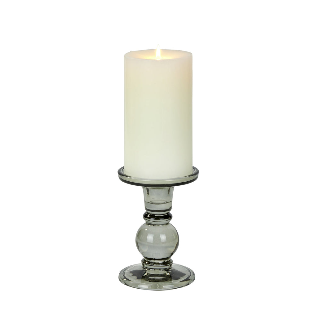 LAM - 18043 - Lambert - Andratx Leuchter - Kerzenhalter Glas, rauchgrau, H13 D9,5cm