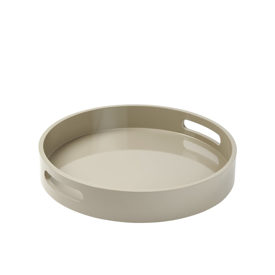 LAM - 63307 - Lambert - Enzo Lacktablett rund, taupe, D35 H5,7 CM