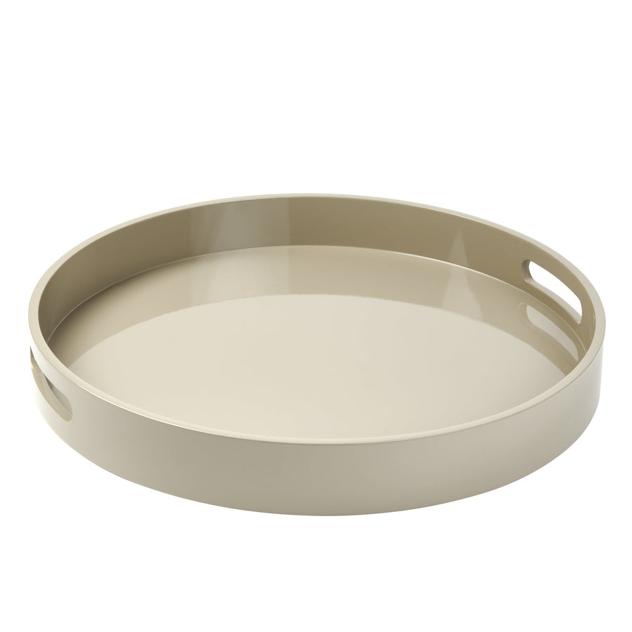 LAM - 63313 - Lambert - Enzo Lacktablett rund, taupe, D45 H5,7 CM