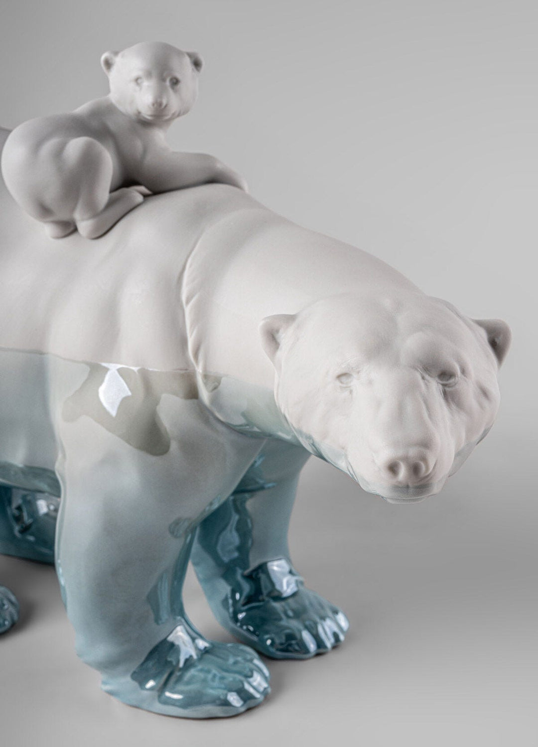 010 - 09740 - LLADRO® Bärenmama und Babys - Underwater - Skulptur, 25x39cm 01009740