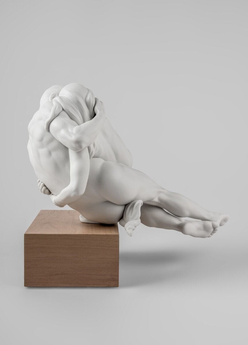 010 - 09751 - LLADRO® Figur Together couple Sculpture Gemeinsames Paar 31x32x36cm 01009751