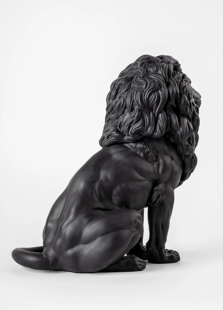 010 - 09778 - LLADRO® Majestätische Löwen Skulptur Mattschwarz, 43x25x43cm 01009778 - 2025