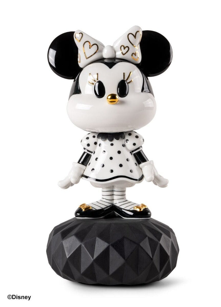 010 - 09707 - LLADRO® - Minnie in black and white Sculpture 31cm 01009707