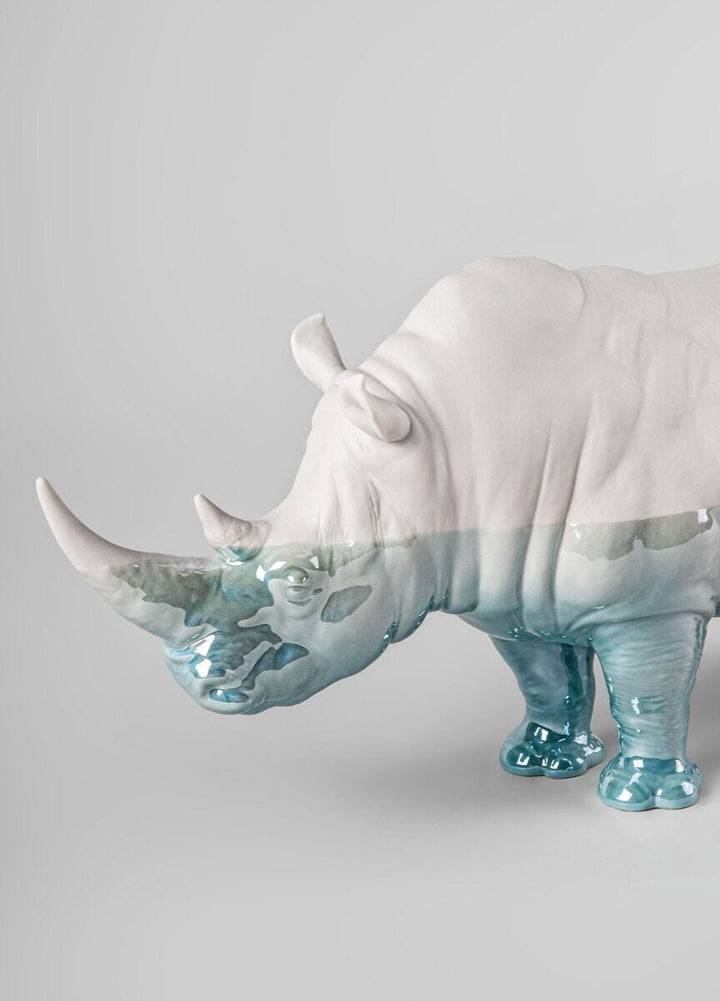 010 - 09739 - LLADRO® Rhino - Underwater - Skulptur, 22x45cm 01009739