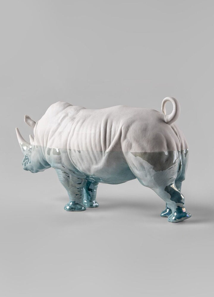 010 - 09739 - LLADRO® Rhino - Underwater - Skulptur, 22x45cm 01009739