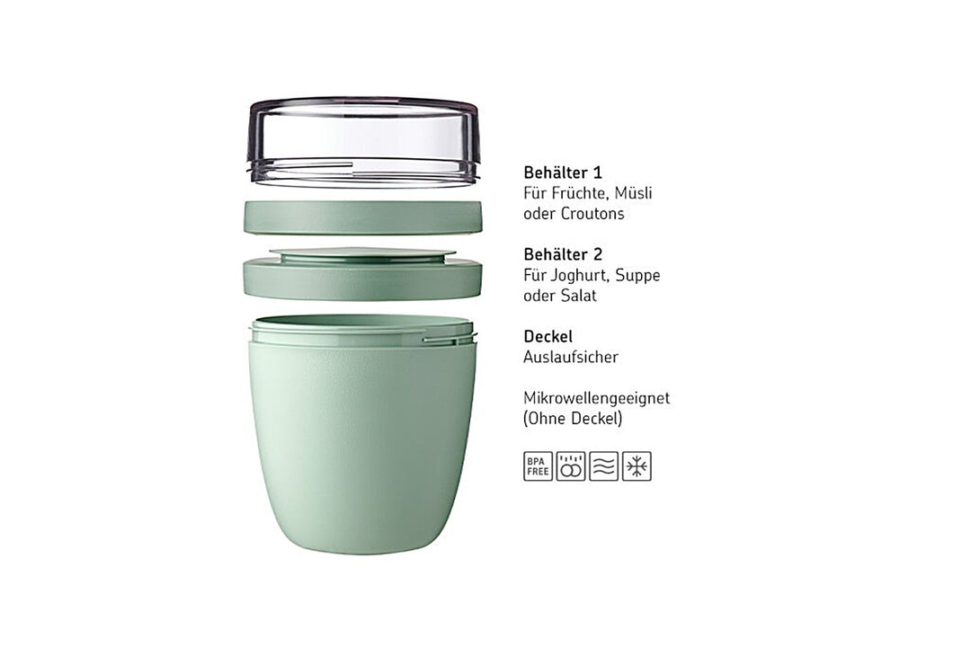 107650015700 - Lunchpot Ellipse mini, Mepal, Nordic blue, 300 + 120ml