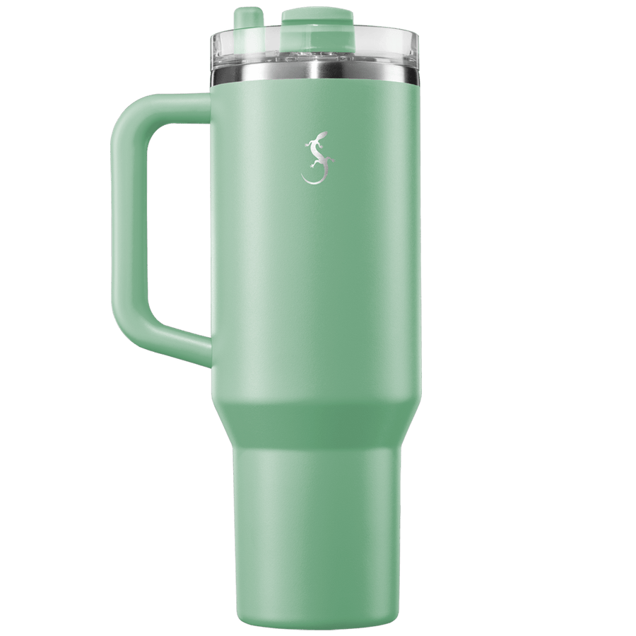LUR - 00240877 - LURCH Isolierbecher Big Cup 1,2l mit ausfahrbarem Trinkhalm Dark Salvia