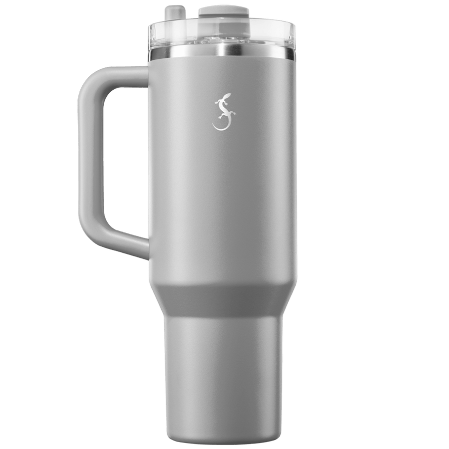 LUR - 00240878 - LURCH Isolierbecher Big Cup 1,2l mit ausfahrbarem Trinkhalm Jura Grey