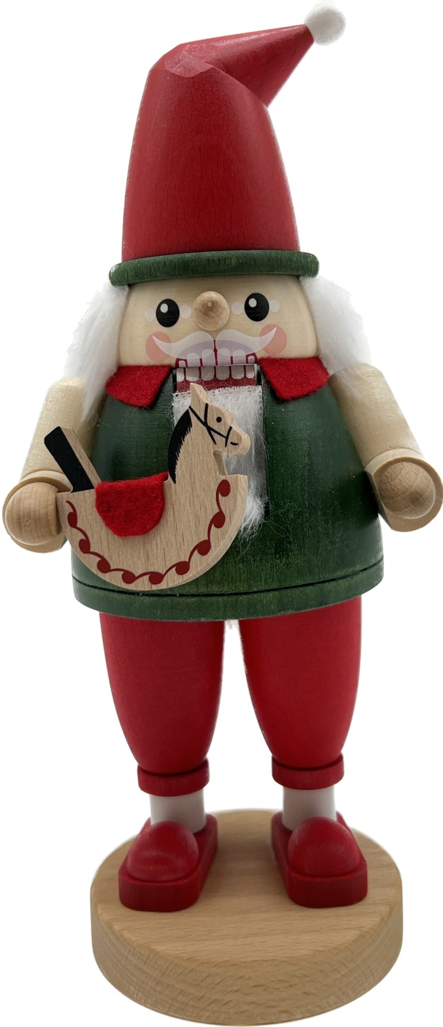 RGL - 82685 - Nussknacker Zwerg mit Reiterlein, Glässer Volkskunst, 23cm