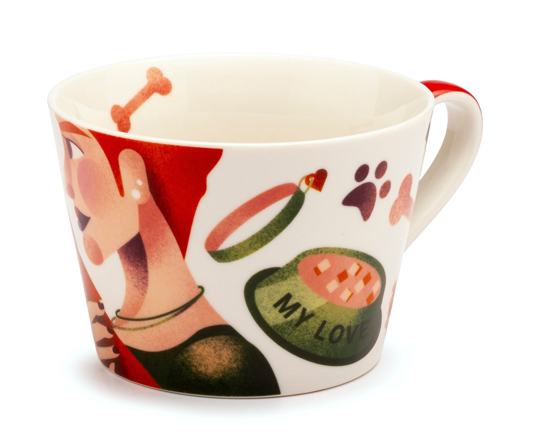 PAR - 1037927 - Palais Royal - Tasse Leidenschaft Dekor Hunde - Keramik, 460ml