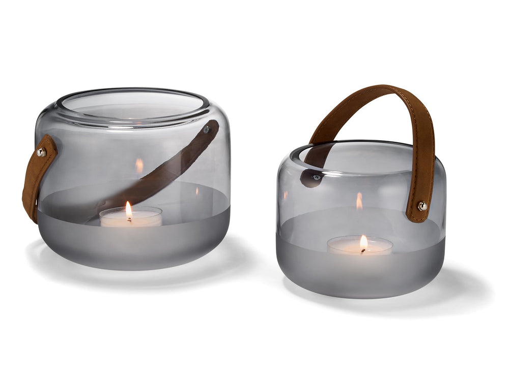 PHI - 166006 - PHILIPPI 'Marlon Windlicht, leicht graues Glas 15cm (d) - small'