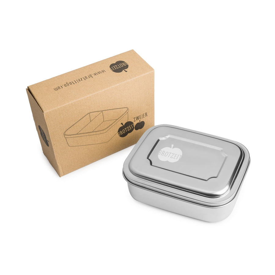 PuG - 850047 - pure & green 'Box - Brotzeit Zweier - 16,5x12,5x5,5cm ' mit Gummiband
