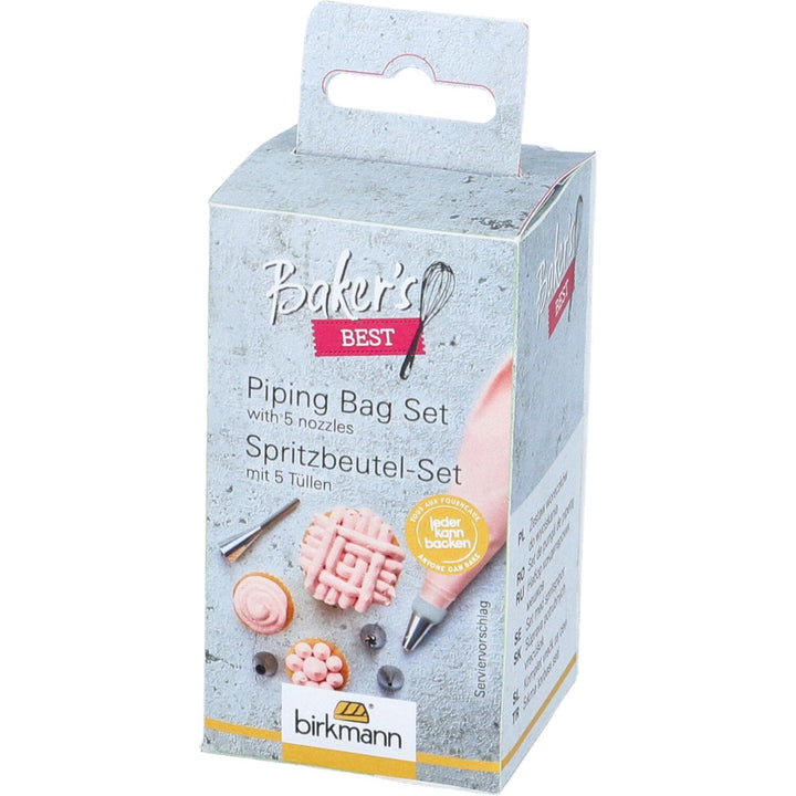 BIR-424081 - RBV Birkmann, Baker´s Best, Spritzbeutel - Set + 5 Edelstahltüllen