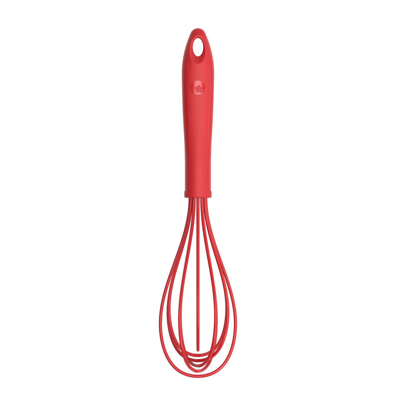 KOBL - 22931.04 - Schneebesen 28cm, KochBlume, Silikon, Edelstahl, Kunststoff, rot