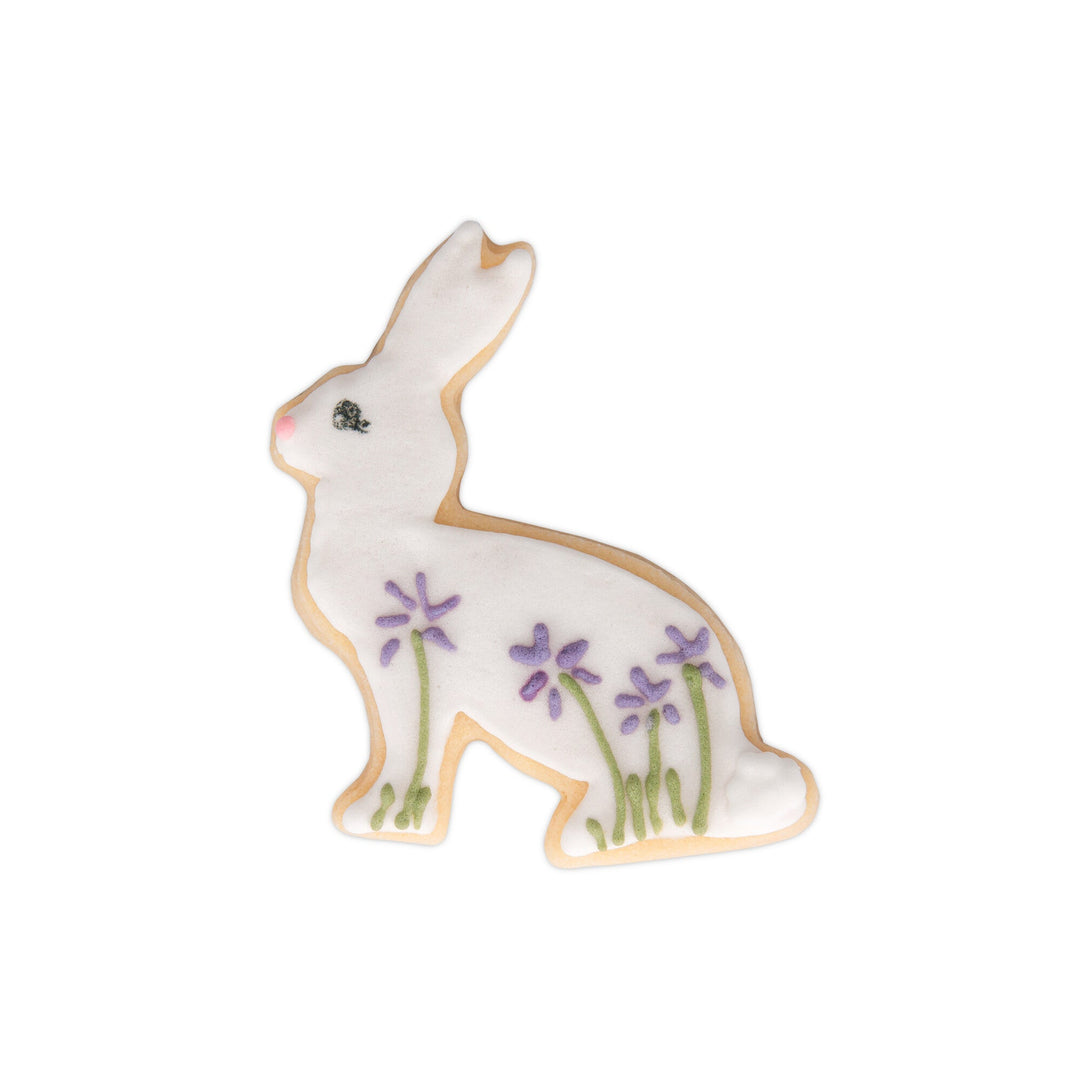 STA - 160409 - Städter, Ausstecher Hase sitzend auf Karte, Edelstahl, 6,5cm