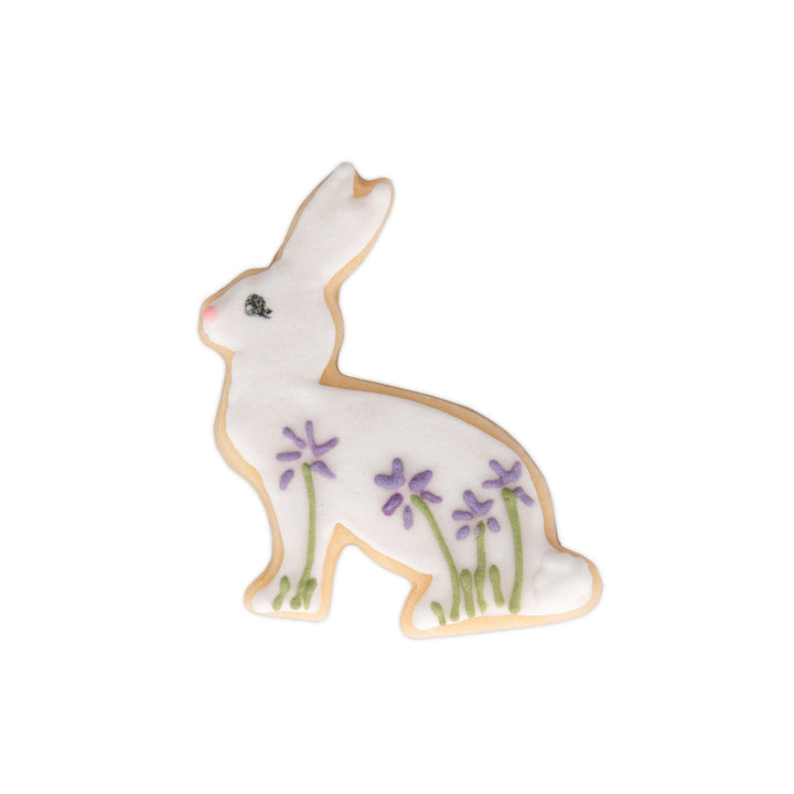 STA - 160409 - Städter, Ausstecher Hase sitzend auf Karte, Edelstahl, 6,5cm