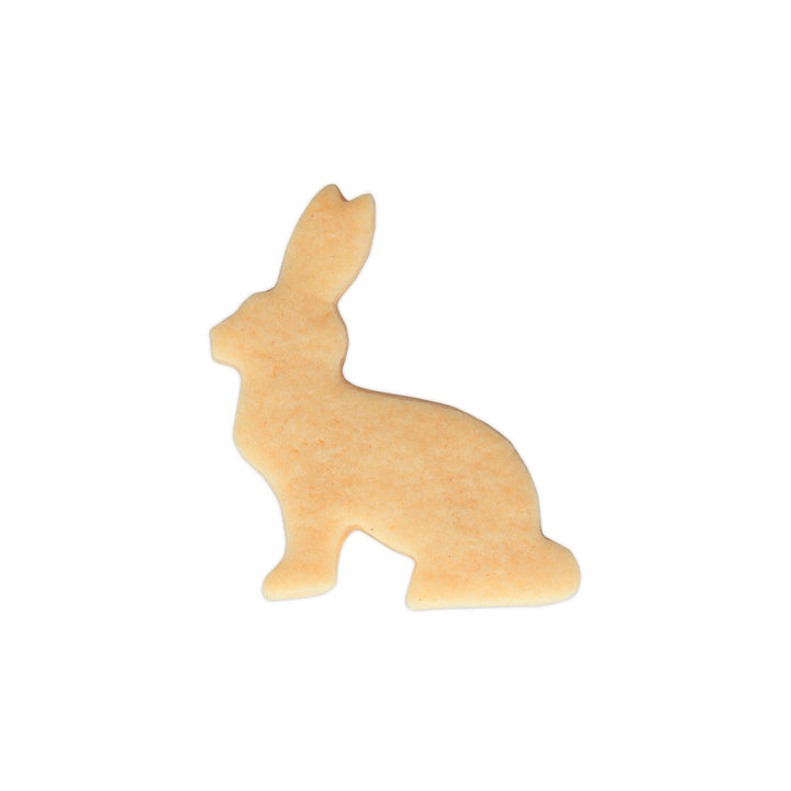 STA - 160409 - Städter, Ausstecher Hase sitzend auf Karte, Edelstahl, 6,5cm