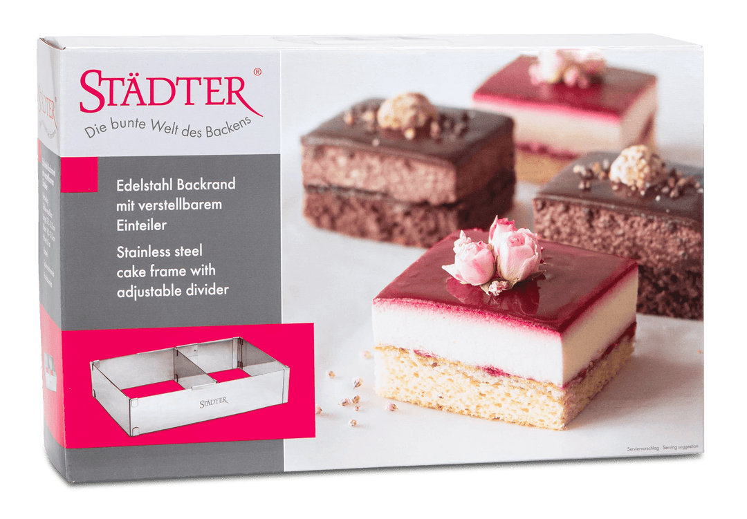 STA - 882041 - Städter, Backrand rechteck verstellbar mit Trennsteg Edelstahl