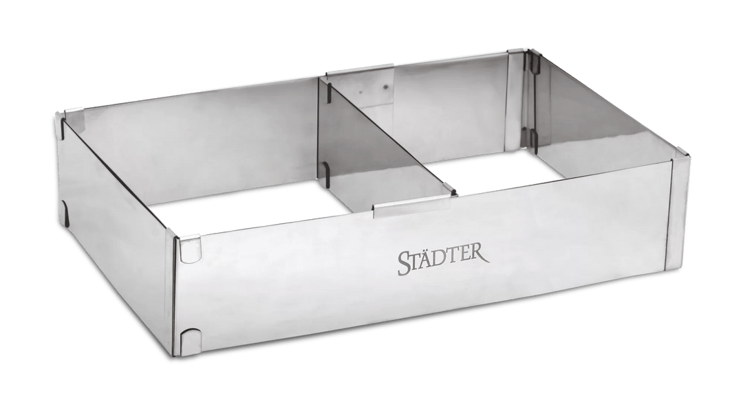 STA - 882041 - Städter, Backrand rechteck verstellbar mit Trennsteg Edelstahl