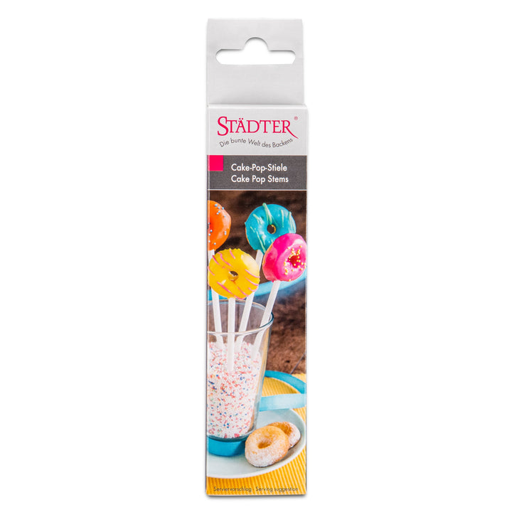 ST - 336193 - Städter, Cake - Pop Stiele 15cm, 50 Stück, Papier, weiß