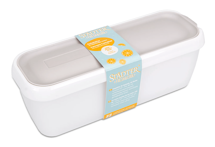 STA - 850019 - Städter, Eisbehälter grau "fresch & cool" für Speiseeis doppelwandig, 1300ml
