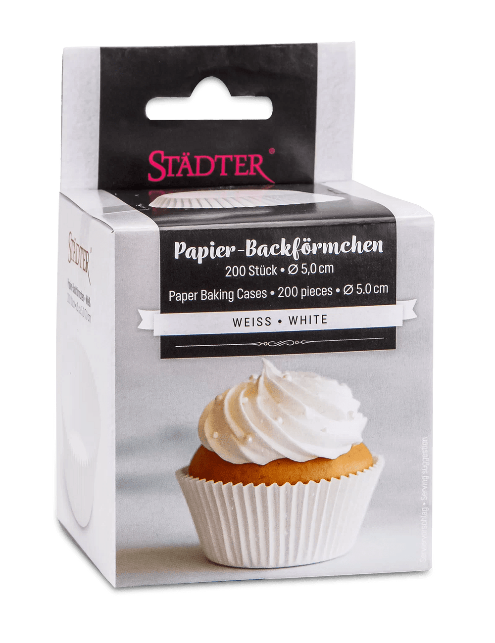 STA - 335417 - Städter, Papier - Backförmchen weiß, 200 Stück, weiß, D5/7cm / H3cm
