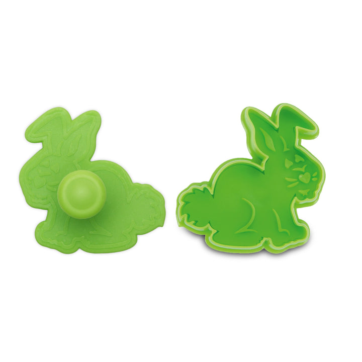 STA - 170668 - Städter, Präge - Ausstecher mit Auswerfer Hase auf Karte, grün, 6,0cm