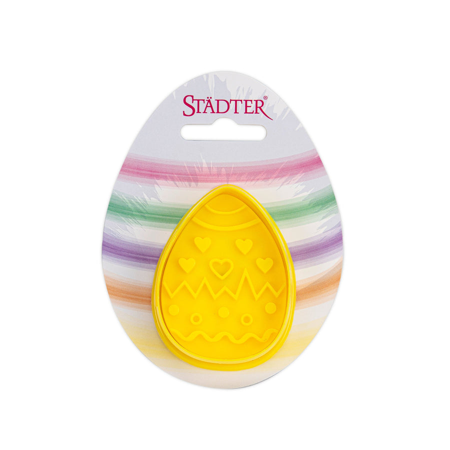 STA - 171757 - Städter, Präge - Ausstecher mit Auswerfer Osterei, gelb, 6,5cm