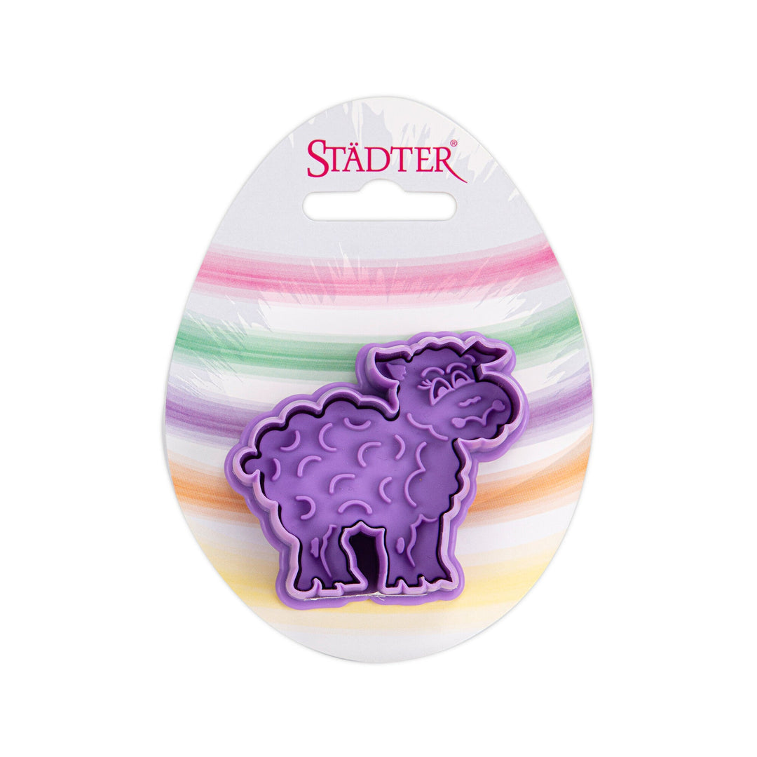 STA - 171818 - Städter, Präge - Ausstecher mit Auswerfer Schaf auf Karte, 6,5cm