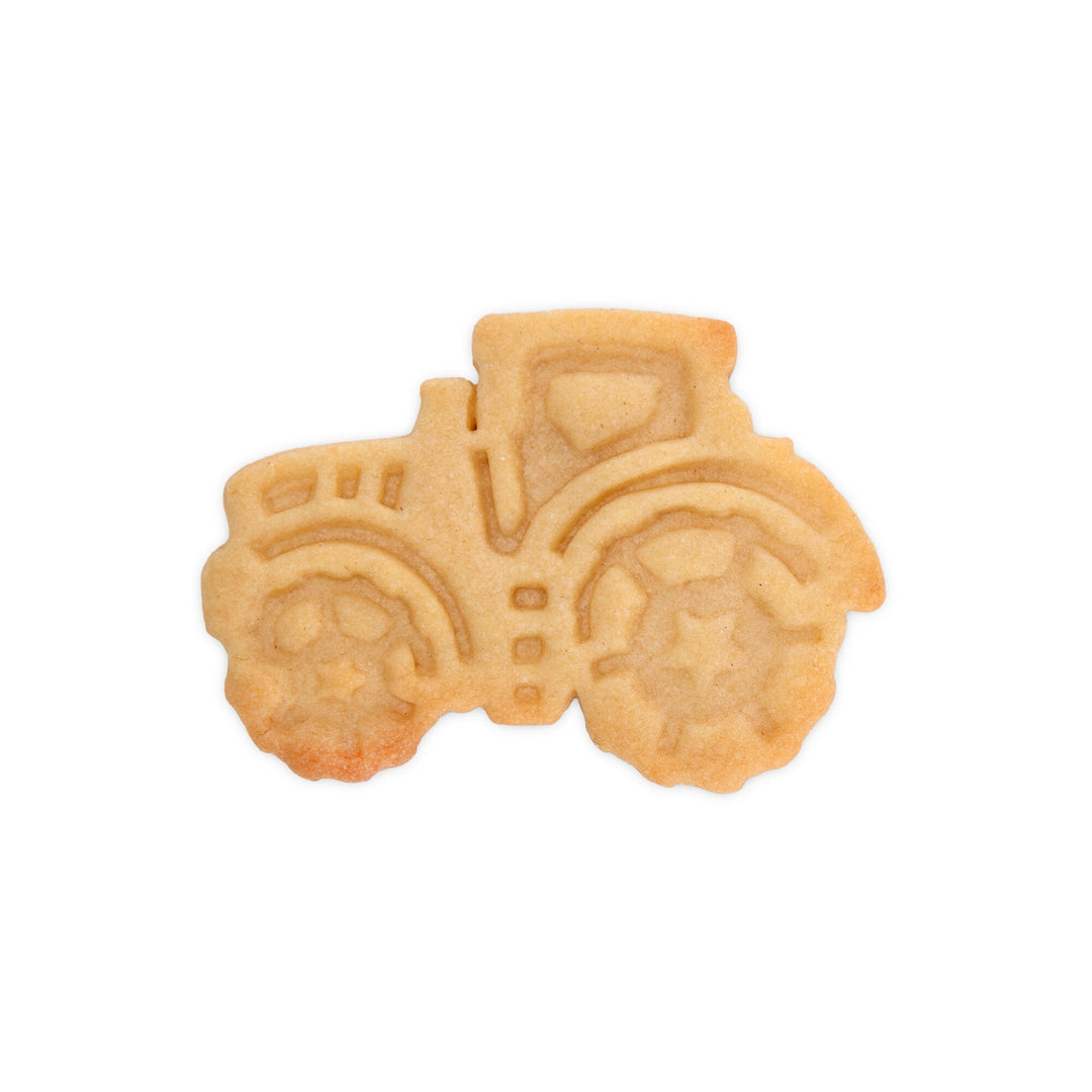 STA - 171848 - Städter, Präge - Ausstecher mit Auswerfer Traktor, dunkelgrün, 6,5cm