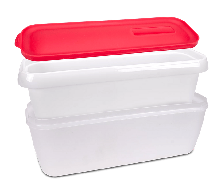 STA - 850026 - Städter, Städter, Eisbehälter rot "fresch & cool" für Speiseeis doppelwandig, 1300ml