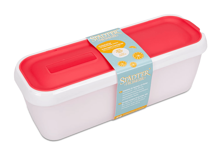 STA - 850026 - Städter, Städter, Eisbehälter rot "fresch & cool" für Speiseeis doppelwandig, 1300ml