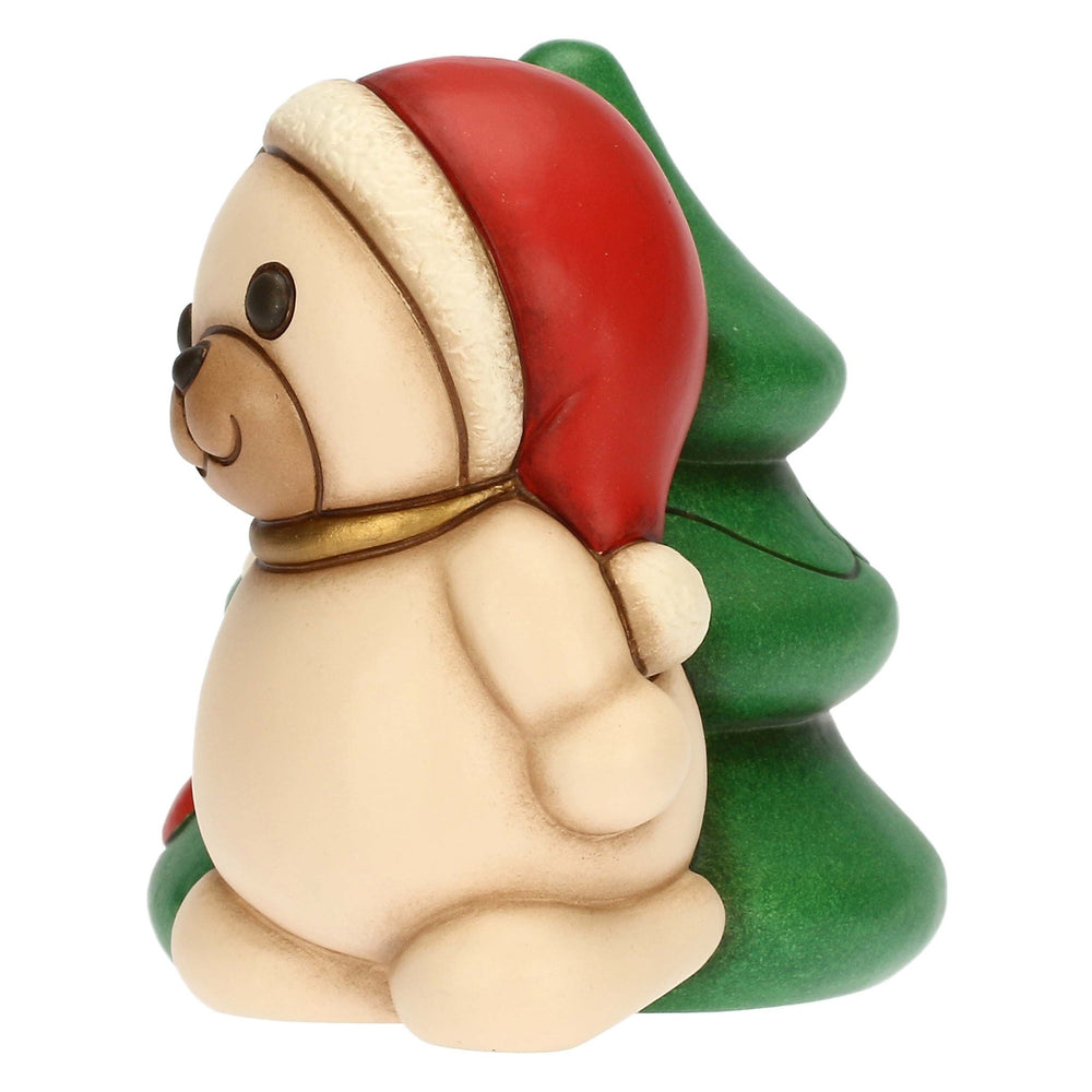 F3420A82 - Thun 'Teddy mit Weihnachtsbaum, Keramik, mittel'