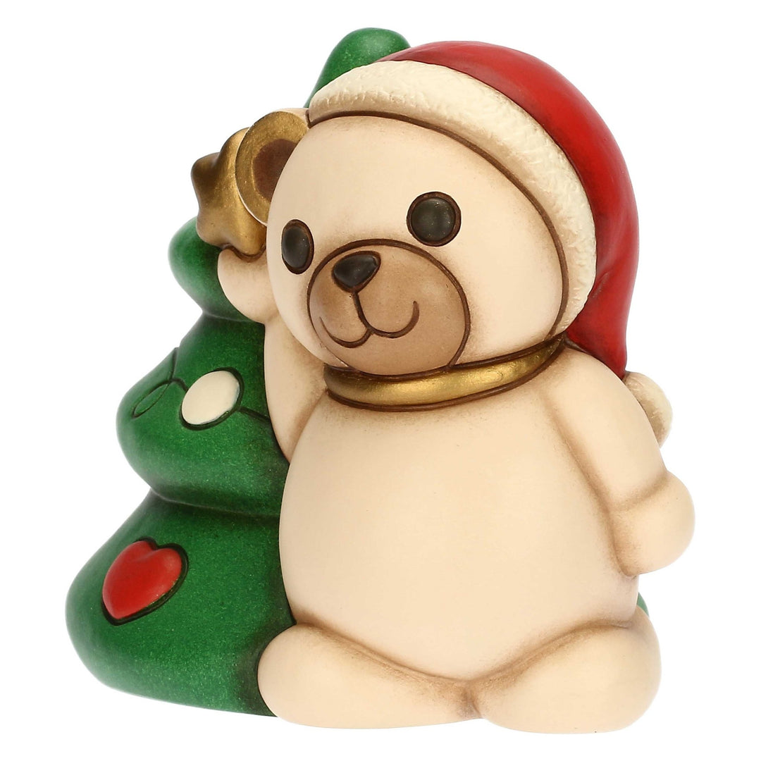 F3420A82 - Thun 'Teddy mit Weihnachtsbaum, Keramik, mittel'