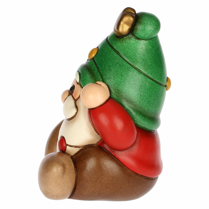 F3422H90 - Thun 'Zwerg Oliver mit Weihnachtslichtern, Keramik,, klein'