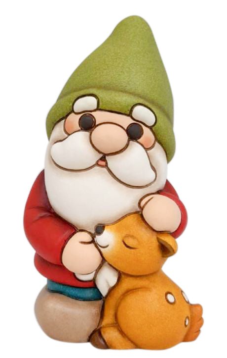 F3426H90 - Thun 'Zwerg Oliver, Rehkitz Amy, Keramik, Inverno Incantato, mittel'