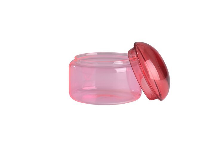 GICO - 1161203003 - Voile, Glasdose S, Gift Company, Borosilikatglas, rot/rosa