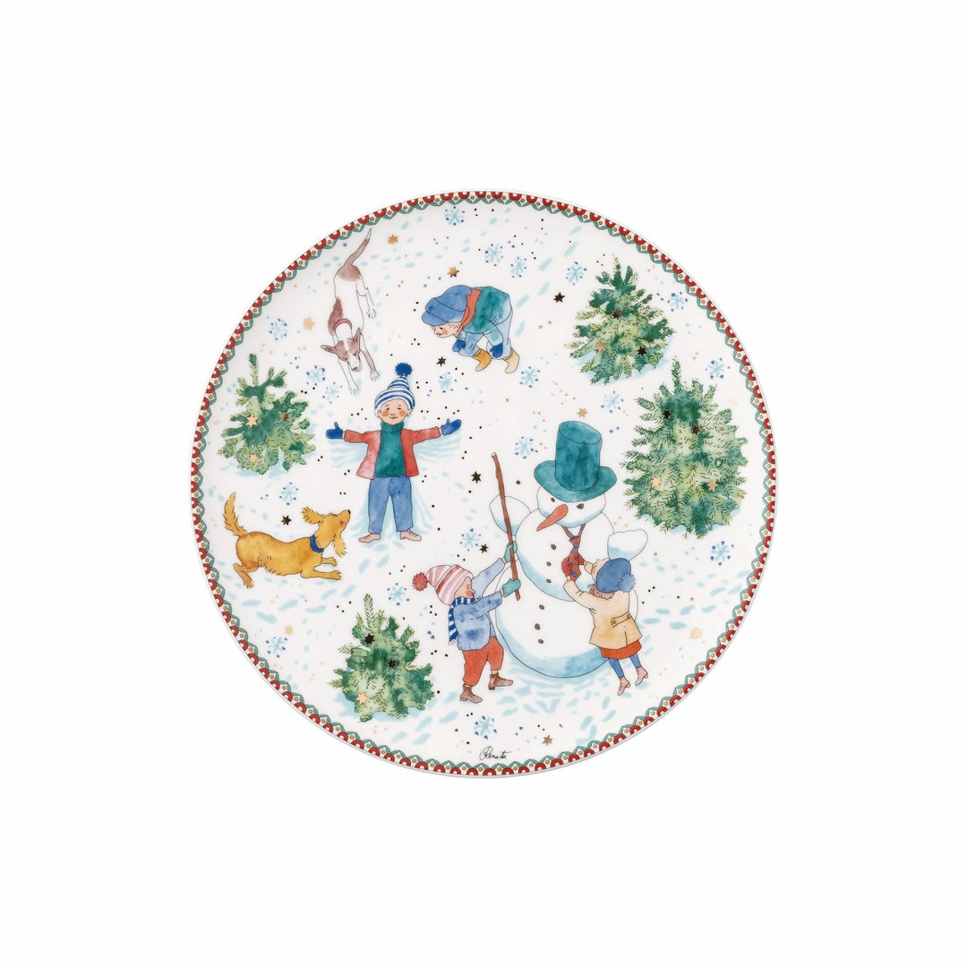 02476 - 727496 - 10862 - Weihnachtsspiele, Teller flach 22 cm limitiert, Hutschenreuther 2025