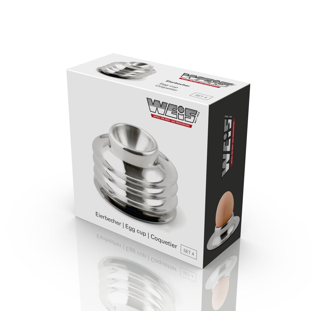 WEIS - 15104 - WEIS - Eierbecher Set aus Edelstahl - 4 Stück
