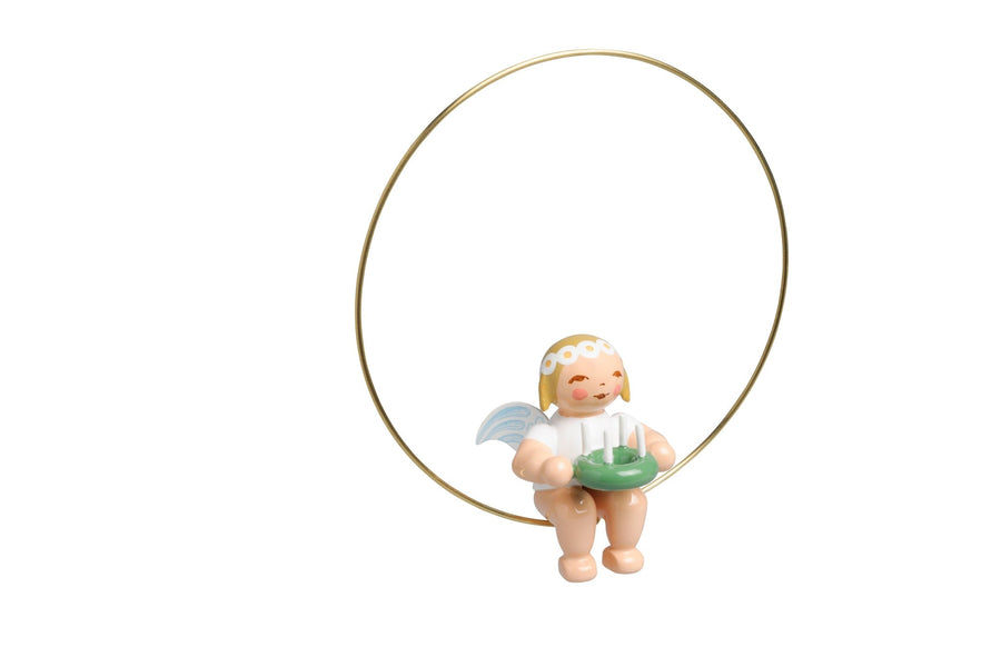 WUK - 6308/155 - Wendt & Kühn 'Christbaumengel im Ring, mit Kranz'