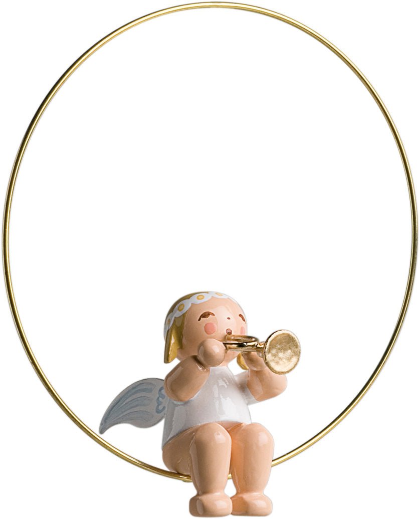 WUK - 6308/36 - Wendt & Kühn 'Christbaumengel im Ring, mit Trompete'