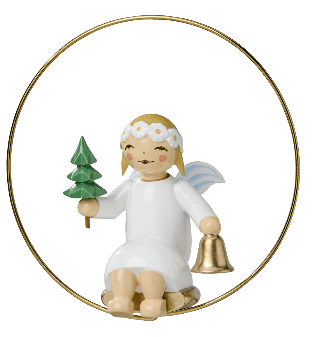 WUK - 5226/6312/1gold - Wendt & Kühn 'Engel im Ring mit Bäumchen und Glocke; Glasglocke, gold' 2025