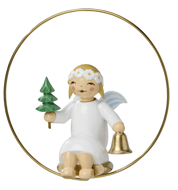 WUK - 5226/6312/1gold - Wendt & Kühn 'Engel im Ring mit Bäumchen und Glocke; Glasglocke, gold' 2025