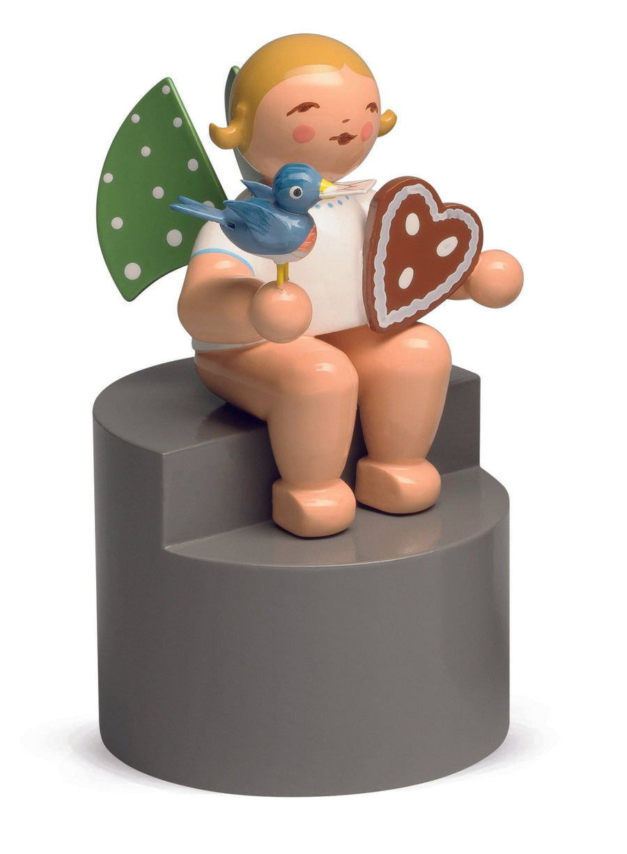 WUK - 5277/650/150 - Wendt & Kühn 'Engel mit Lebkuchen und Vogel, auf Podest' letztmalig 2024