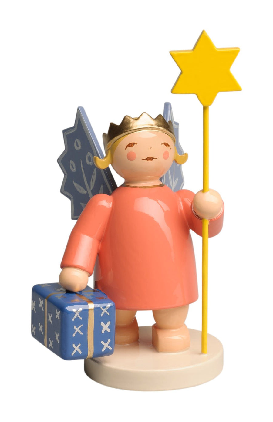 WUK - 6235/1 - Wendt & Kühn 'Kronenengel mit Stern und Paket - 8cm'