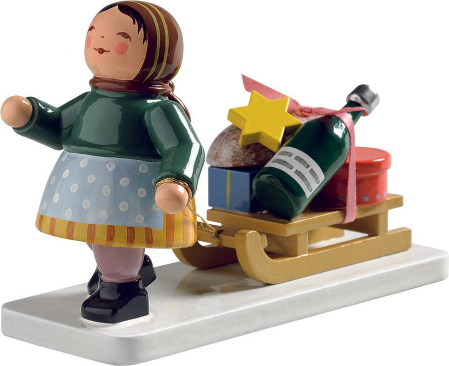 WUK - 6224/10 - Wendt & Kühn 'Mädchen mit Schlitten - 6cm'