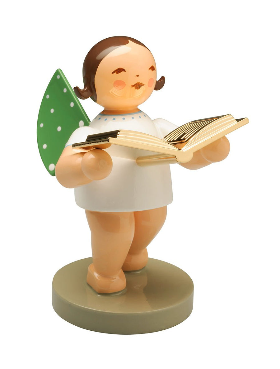 WUK - 650/123 - Wendt & Kühn 'No. 10, Vorleser, Engel mit Buch, vergoldet - 6cm'